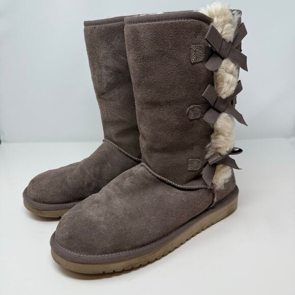 Koolaburra Shoes - Koolaburra by Ugg Boots Women's 10 Brown Victoria Tall Boots Ribbon Bows EUC